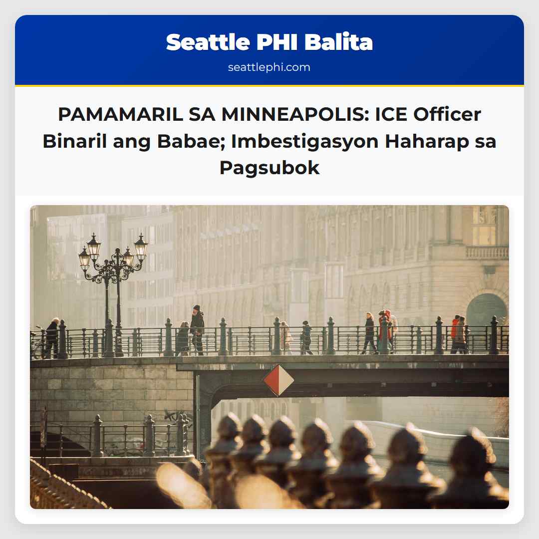 PAMAMARIL SA MINNEAPOLIS: ICE Officer Binaril ang