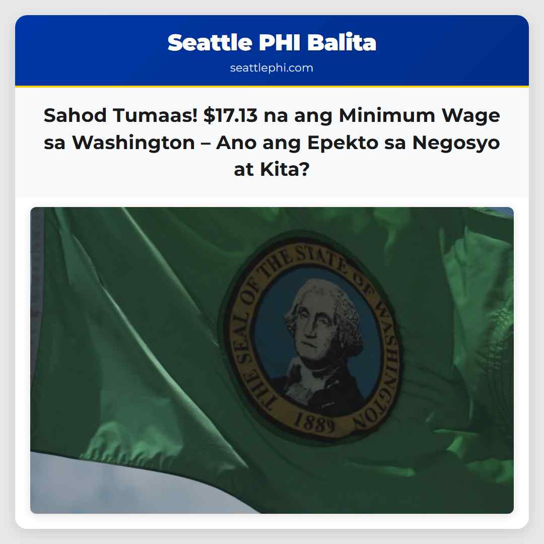 Sahod Tumaas! $17.13 na ang Minimum Wage sa