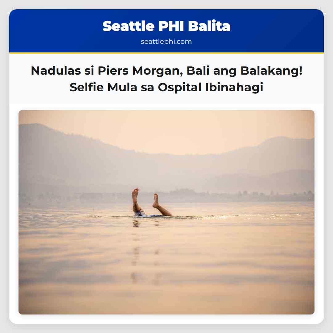 Nasugatan si Piers Morgan Nabali ang Balakang Matapos Madulas