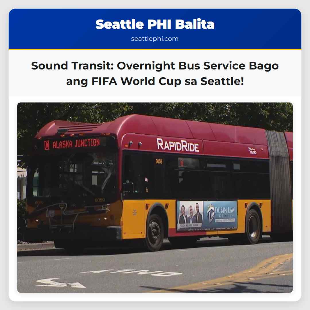 Sound Transit: Overnight Bus Service Bago ang