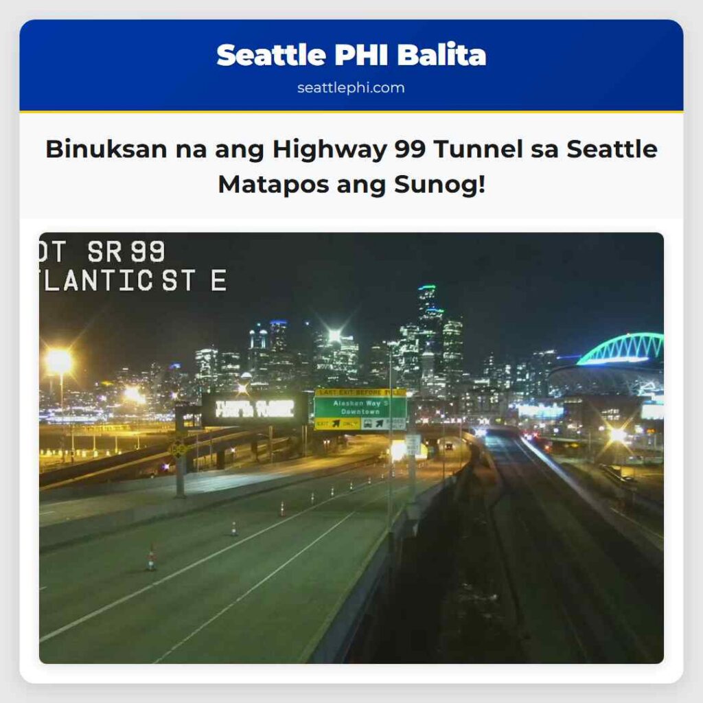 Binuksan na ang Highway 99 Tunnel sa Seattle