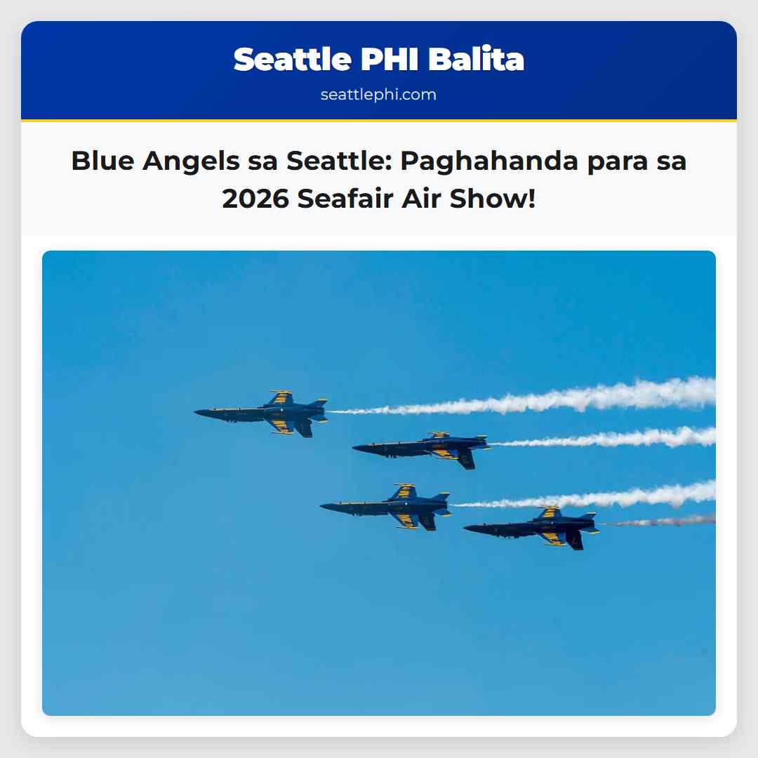 Blue Angels sa Seattle: Paghahanda para sa 2026