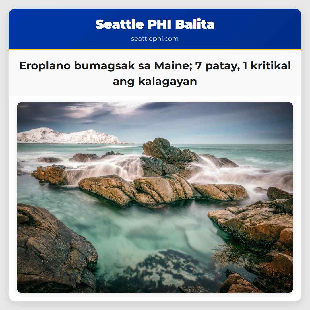Eroplano bumagsak sa Maine; 7 patay, 1 kritikal