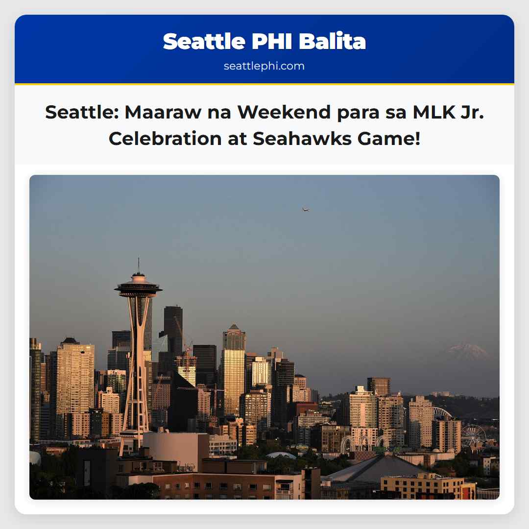 Seattle: Maaraw na Weekend para sa MLK Jr.
