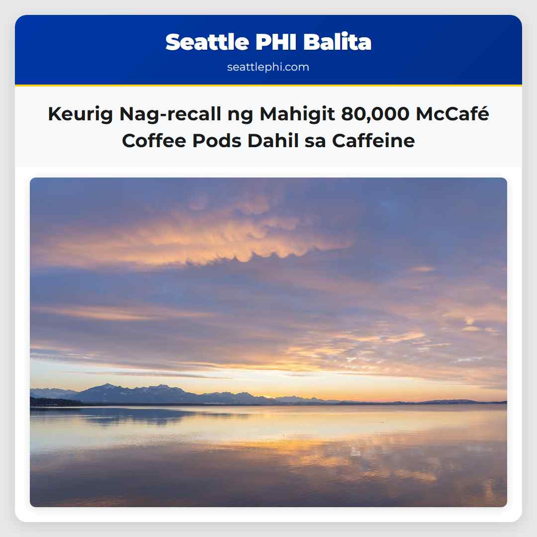 Keurig Nag-recall ng Mahigit 80,000 McCafé Coffee