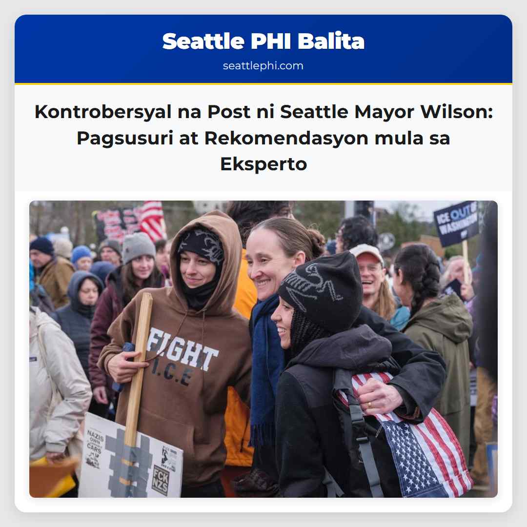 Kontrobersyal na Post ni Seattle Mayor Wilson: