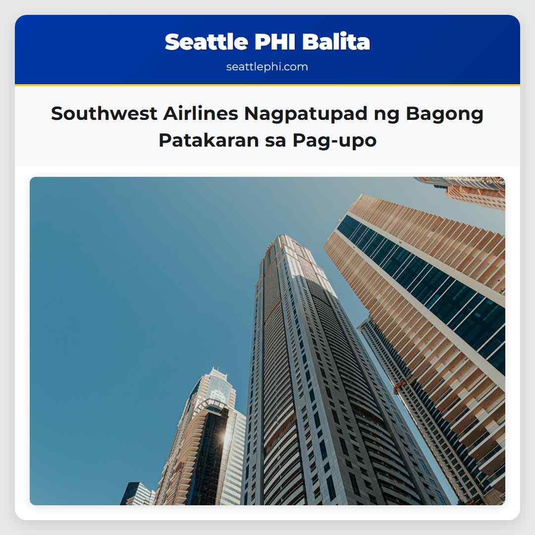 Southwest Airlines Nagpatupad ng Bagong Patakaran