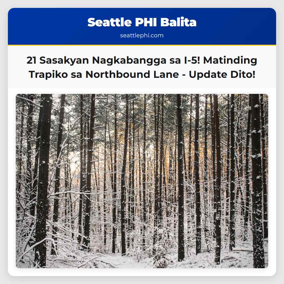 Dalawamput Isang Sasakyan Nagkabangga sa I-5 Nagdulot ng Matinding Trapiko