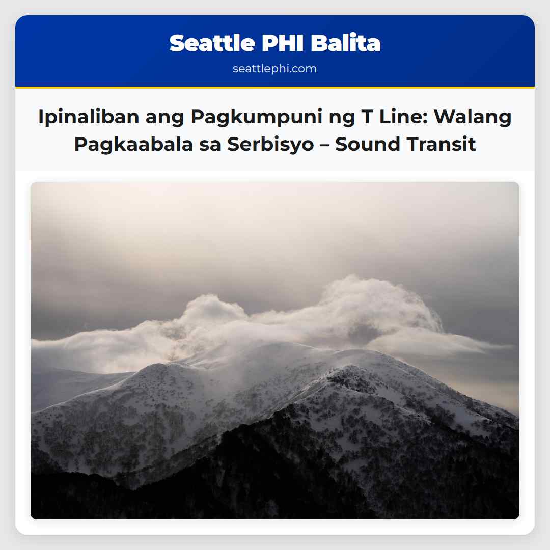 Ipinaliban ang Pagkukumpuni sa T Line ng Sound Transit