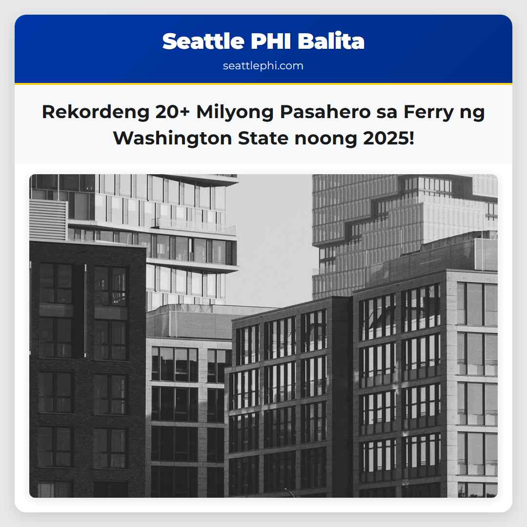 Rekordeng 20+ Milyong Pasahero sa Ferry ng