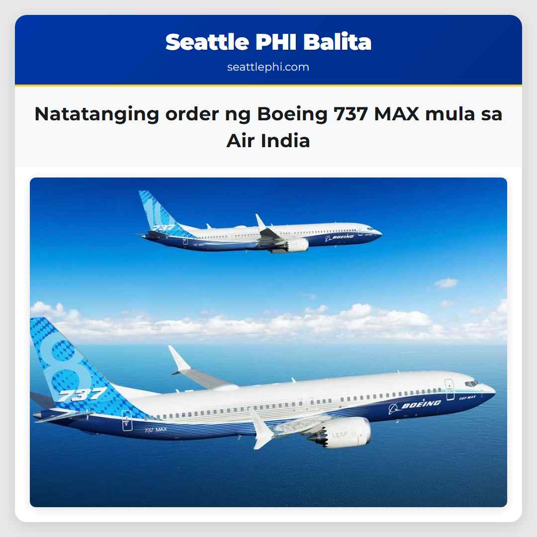 Natatanging order ng Boeing 737 MAX mula sa Air