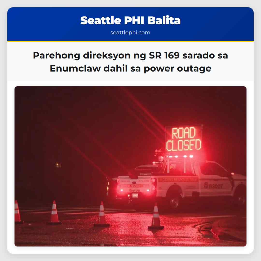 Parehong direksyon ng SR 169 sarado sa Enumclaw