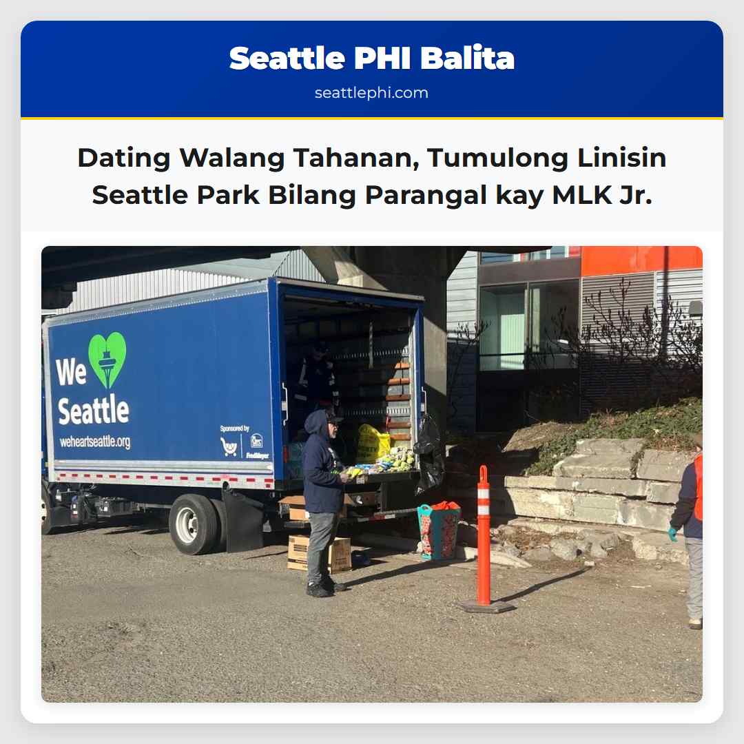 Dating Walang Tahanan at Boluntaryo Naglinis ng Parke sa Seattle Bilang Pagpupugay kay Martin Luther King Jr.