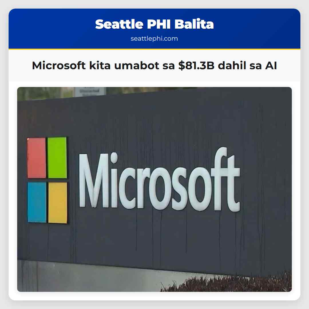 Microsoft kita umabot sa $81.3B dahil sa AI