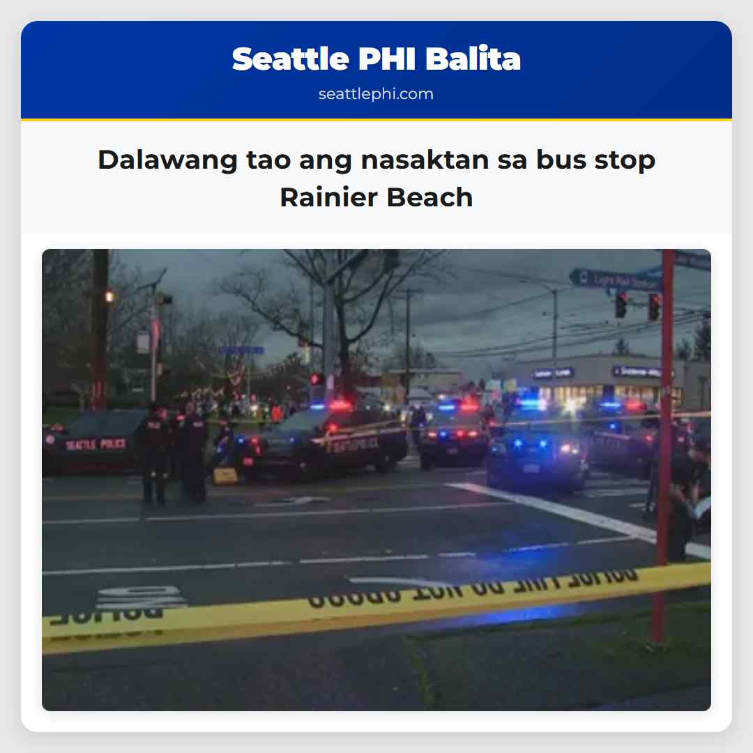 Dalawang tao ang nasaktan sa bus stop Rainier