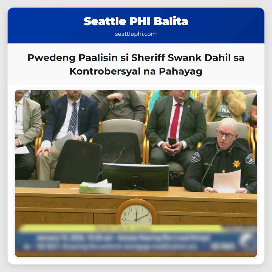 Pwedeng Paalisin si Sheriff Swank Dahil sa