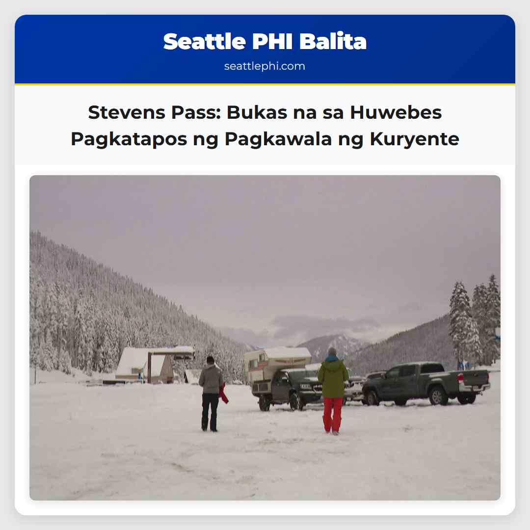Stevens Pass: Bukas na sa Huwebes Pagkatapos ng