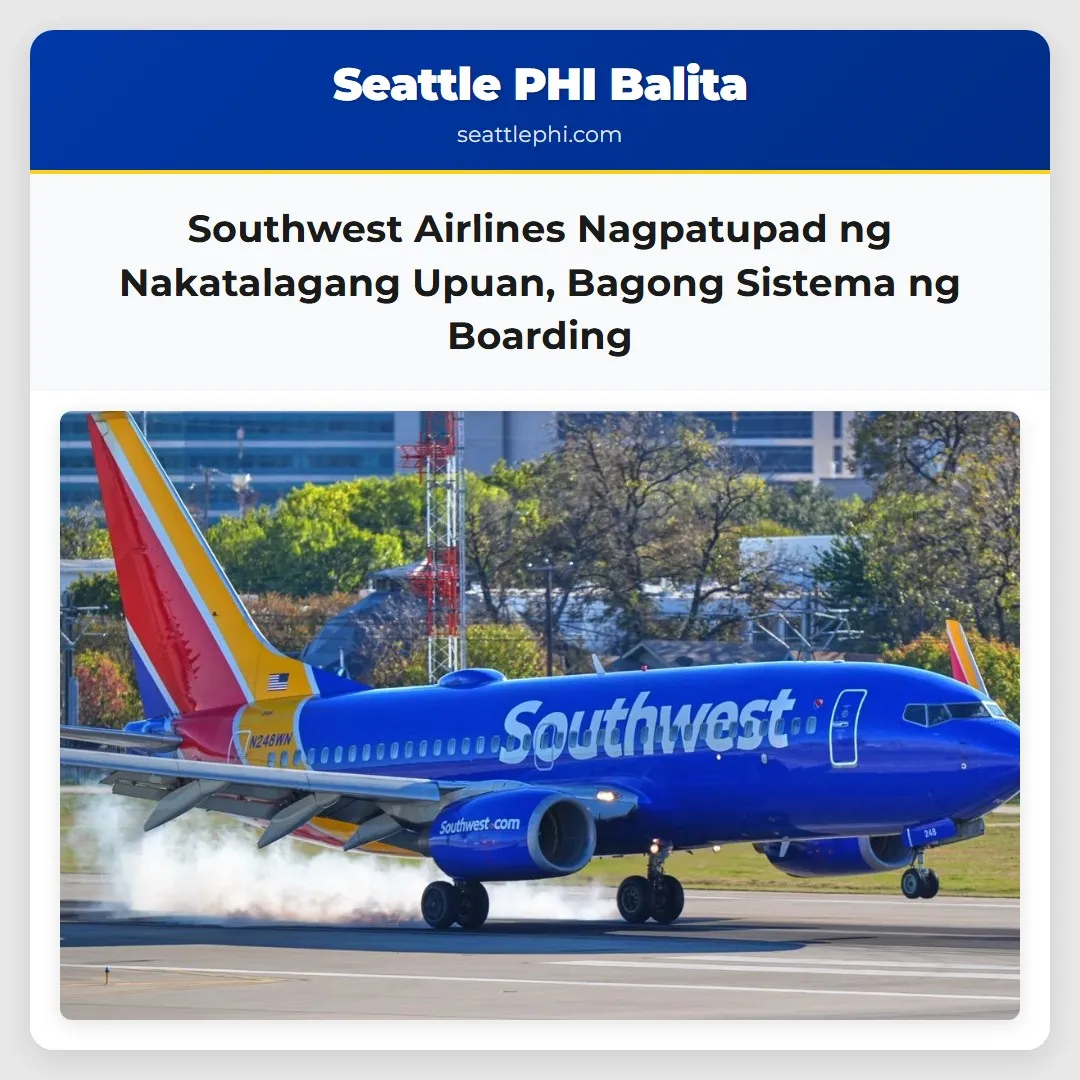 Southwest Airlines Nagpatupad ng Nakatalagang
