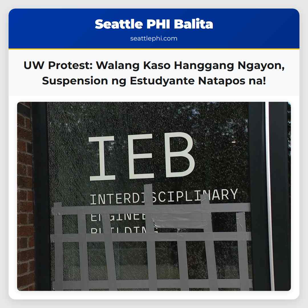 Natapos na ang Suspension sa UW Walang Kaso Hanggang Ngayon Matapos ang Protests at Vandalism