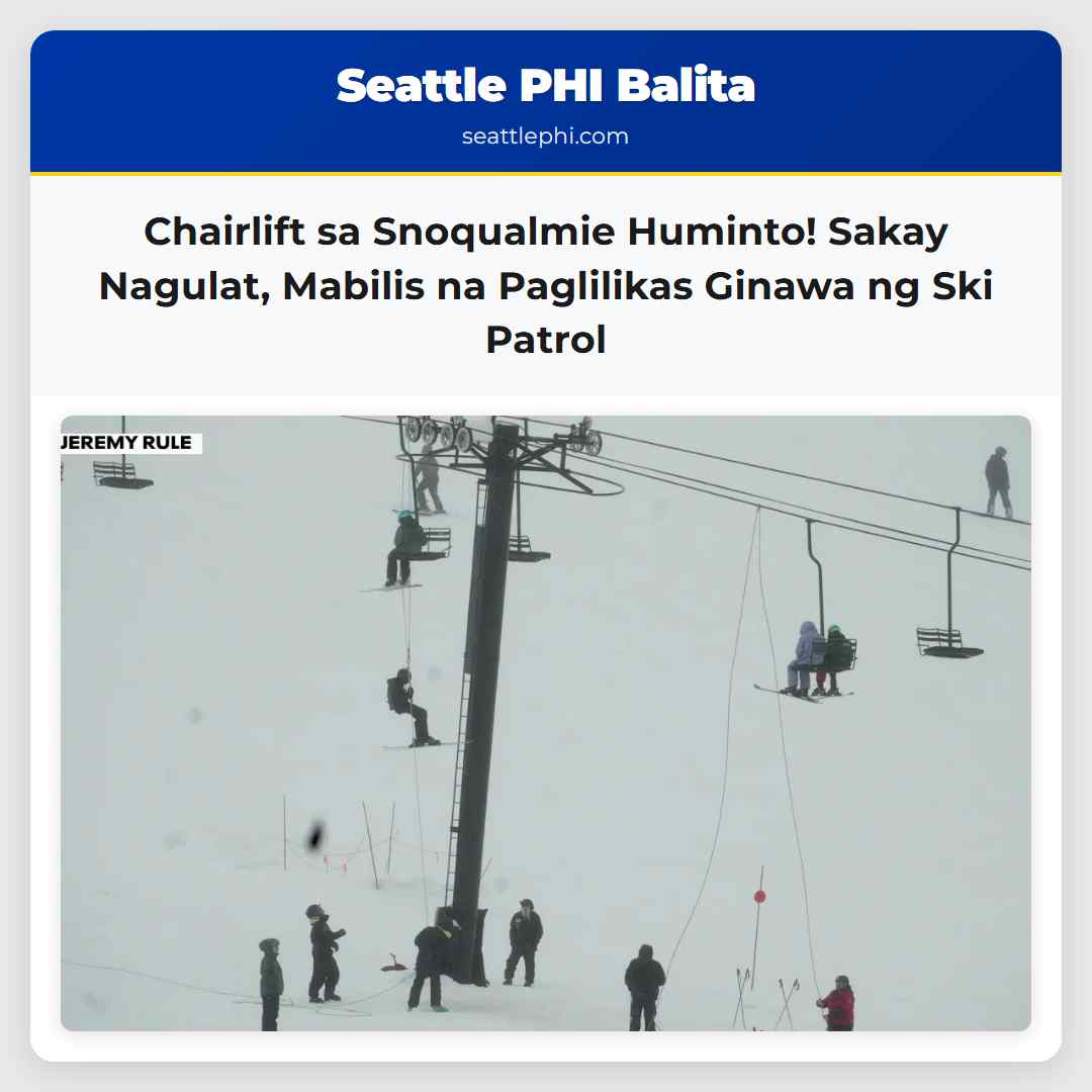 Chairlift sa Snoqualmie Huminto! Sakay Nagulat,