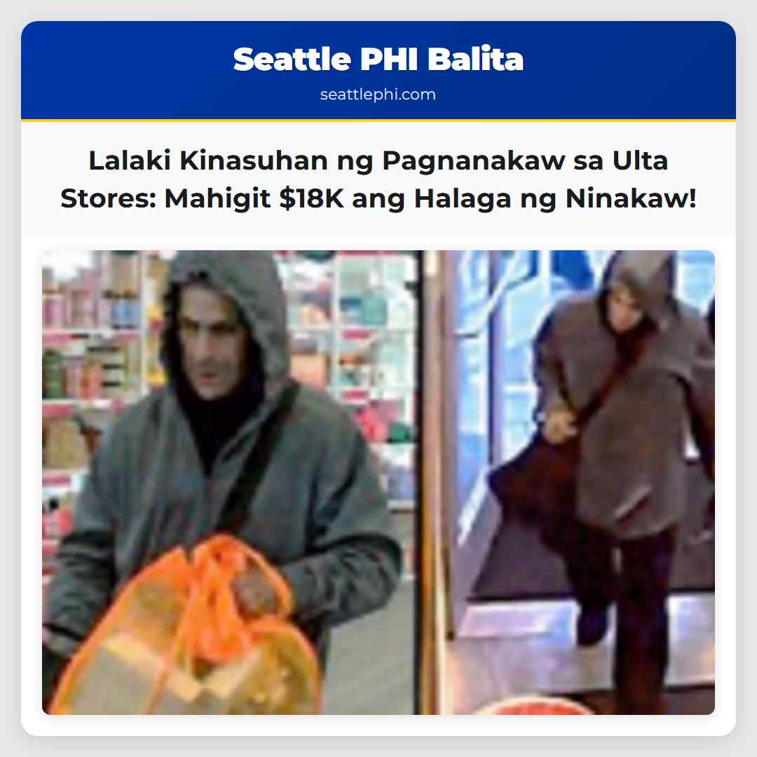 Lalaki Kinasuhan ng Pagnanakaw sa Ulta Stores: