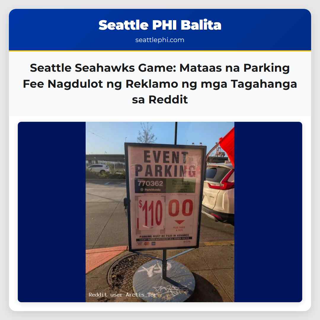 Nagrereklamo ang mga Reddit User sa Seattle sa Mataas na Singil sa Parking para sa Laro ng Seahawks