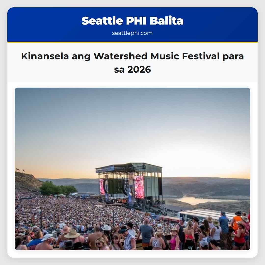 Kinansela ang Watershed Music Festival para sa