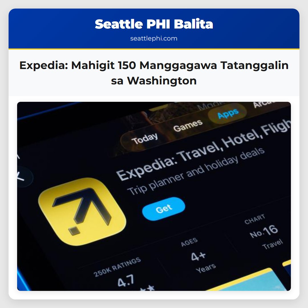 Expedia: Mahigit 150 Manggagawa Tatanggalin sa