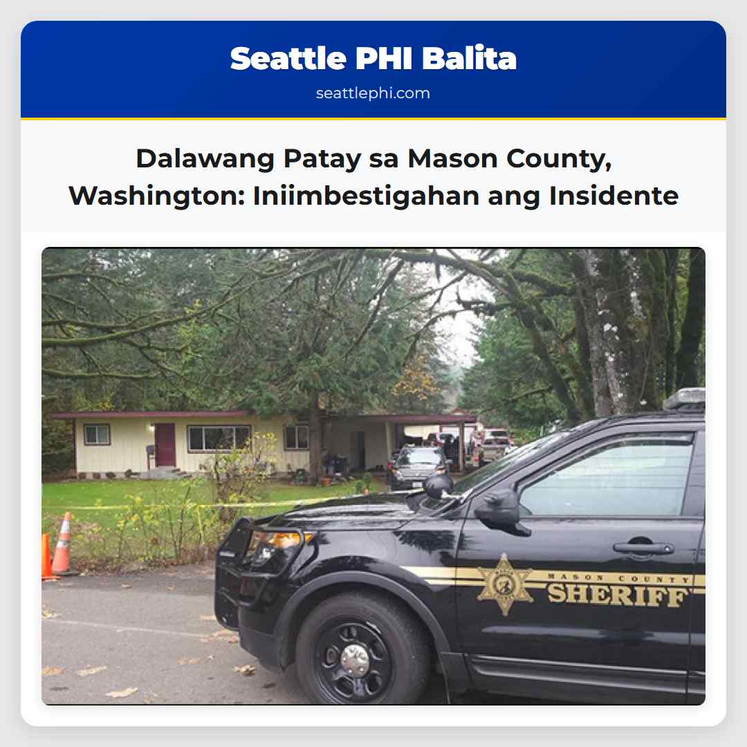 Dalawang Patay sa Mason County, Washington: