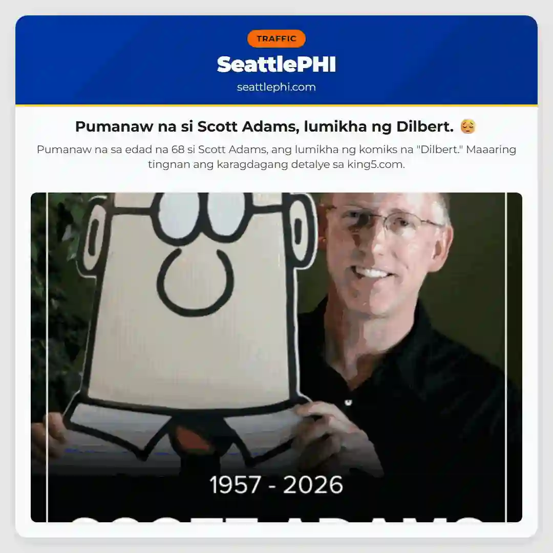 Pumanaw na si Scott Adams, lumikha ng Dilbert. 😔