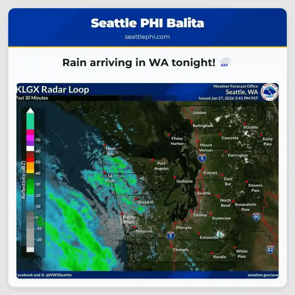 Rain arriving in WA tonight! 🌧️