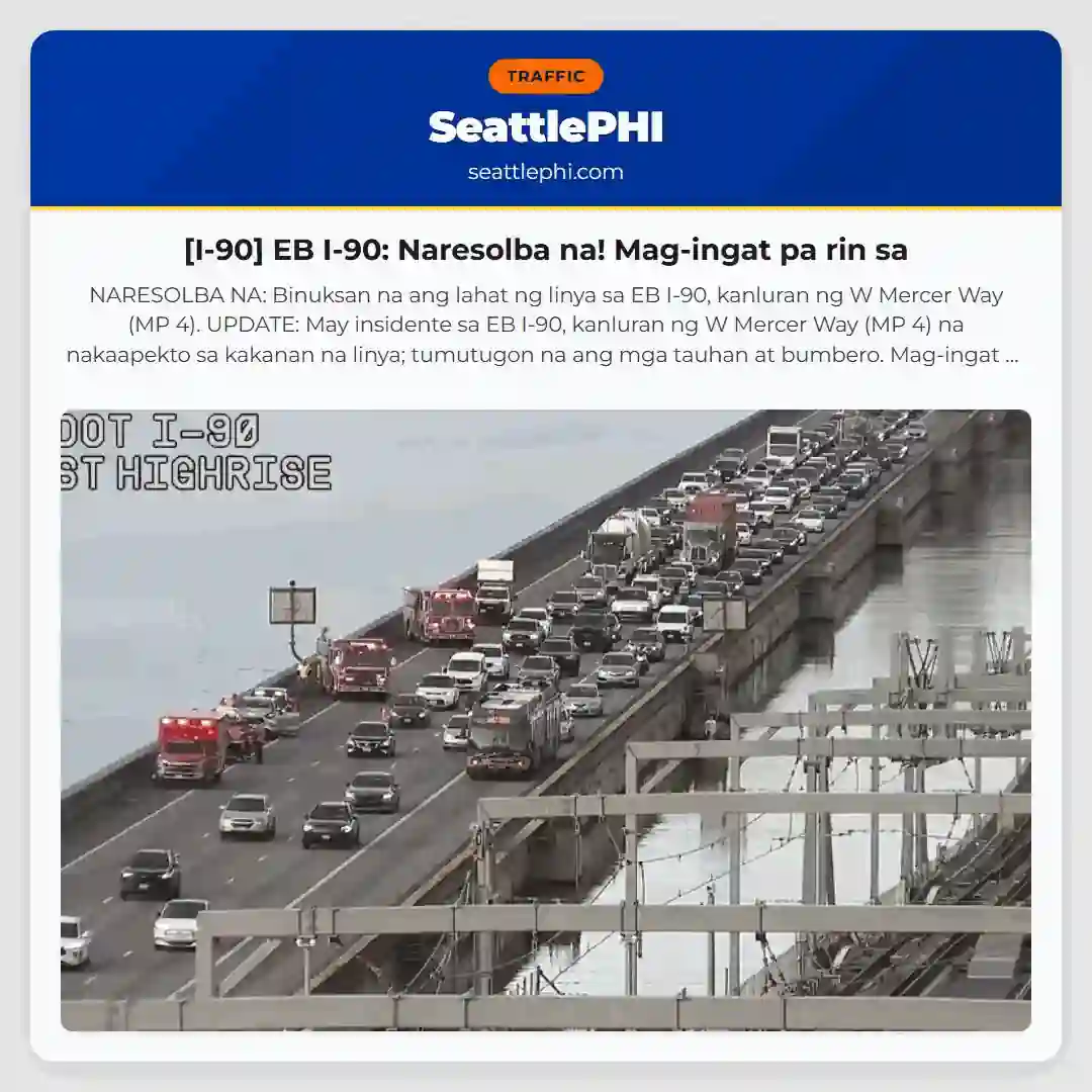 [I-90] EB I-90: Naresolba na! Mag-ingat pa rin sa