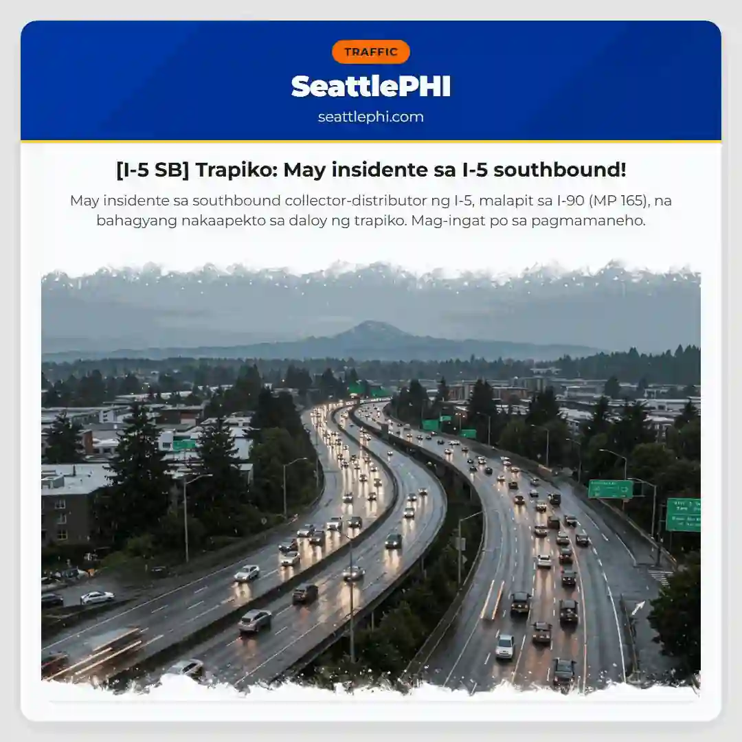 [I-5 SB] Trapiko: May insidente sa I-5 southbound!