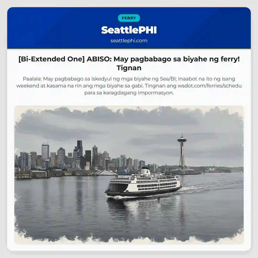 [Bi-Extended One] ABISO: May pagbabago sa biyahe ng ferry! Tignan