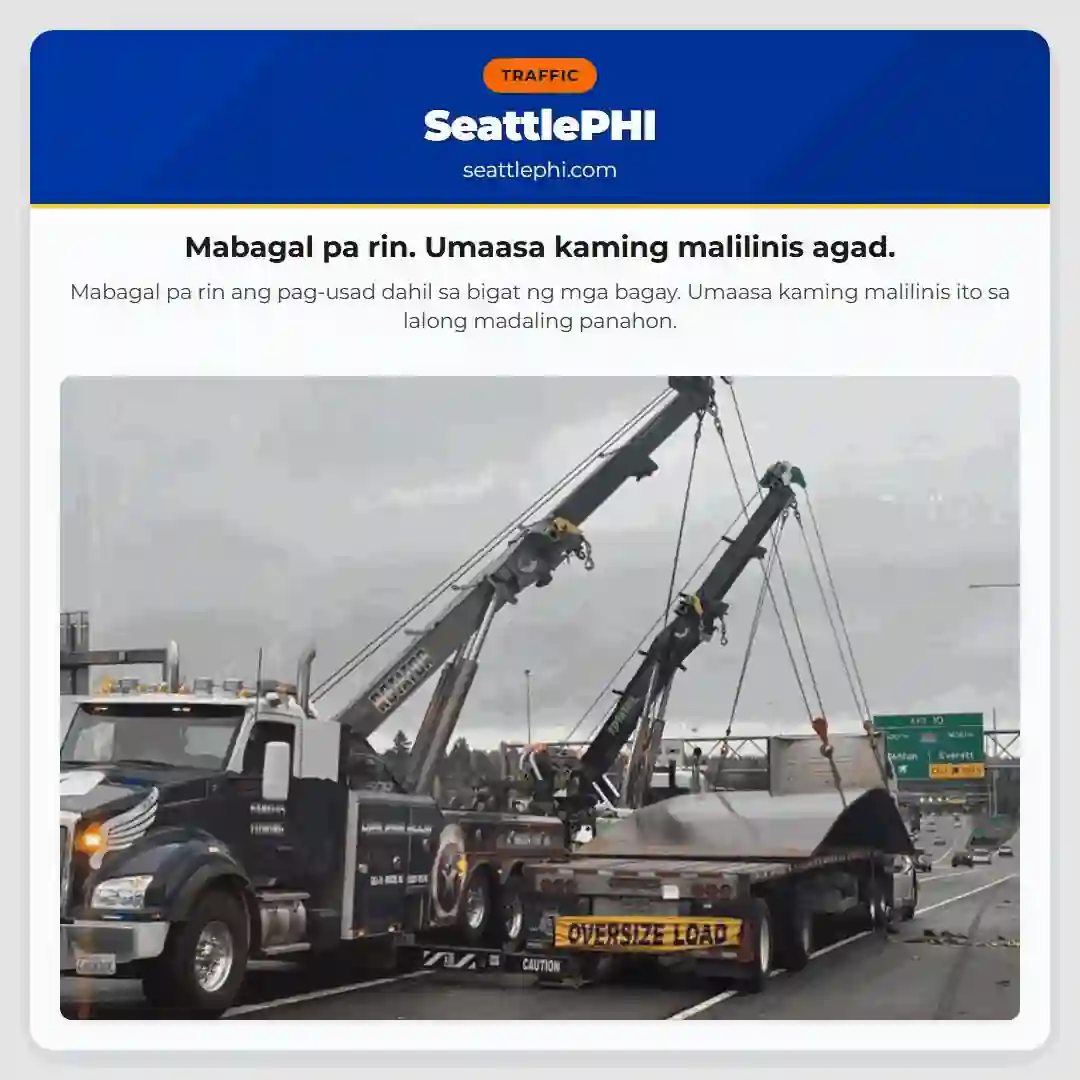 Mabagal pa rin. Umaasa kaming malilinis agad.