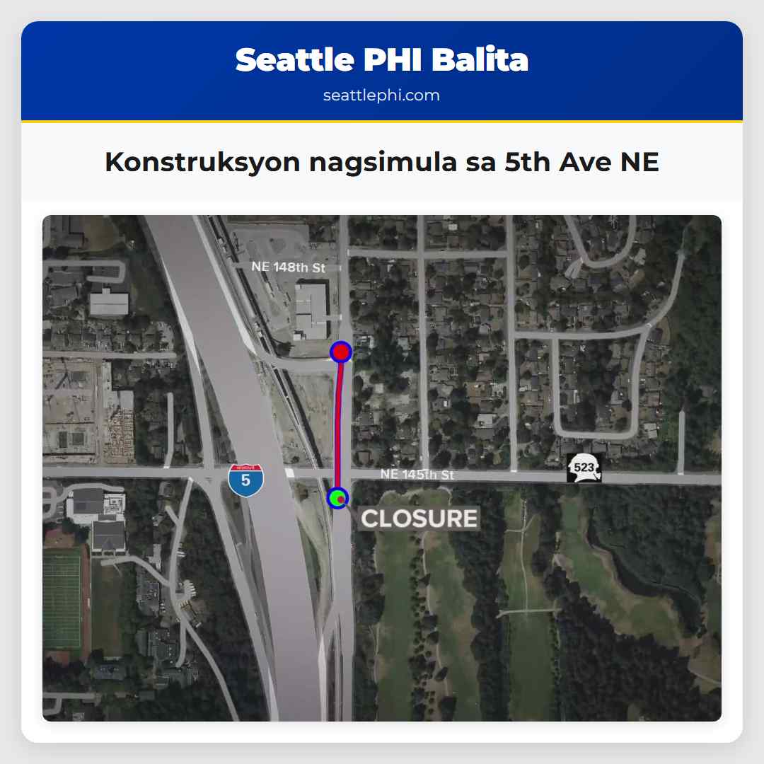 Konstruksyon nagsimula sa 5th Ave NE