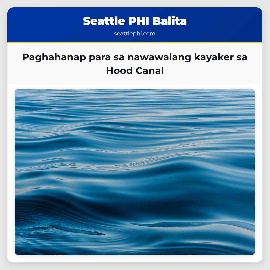 Paghahanap para sa nawawalang kayaker sa Hood