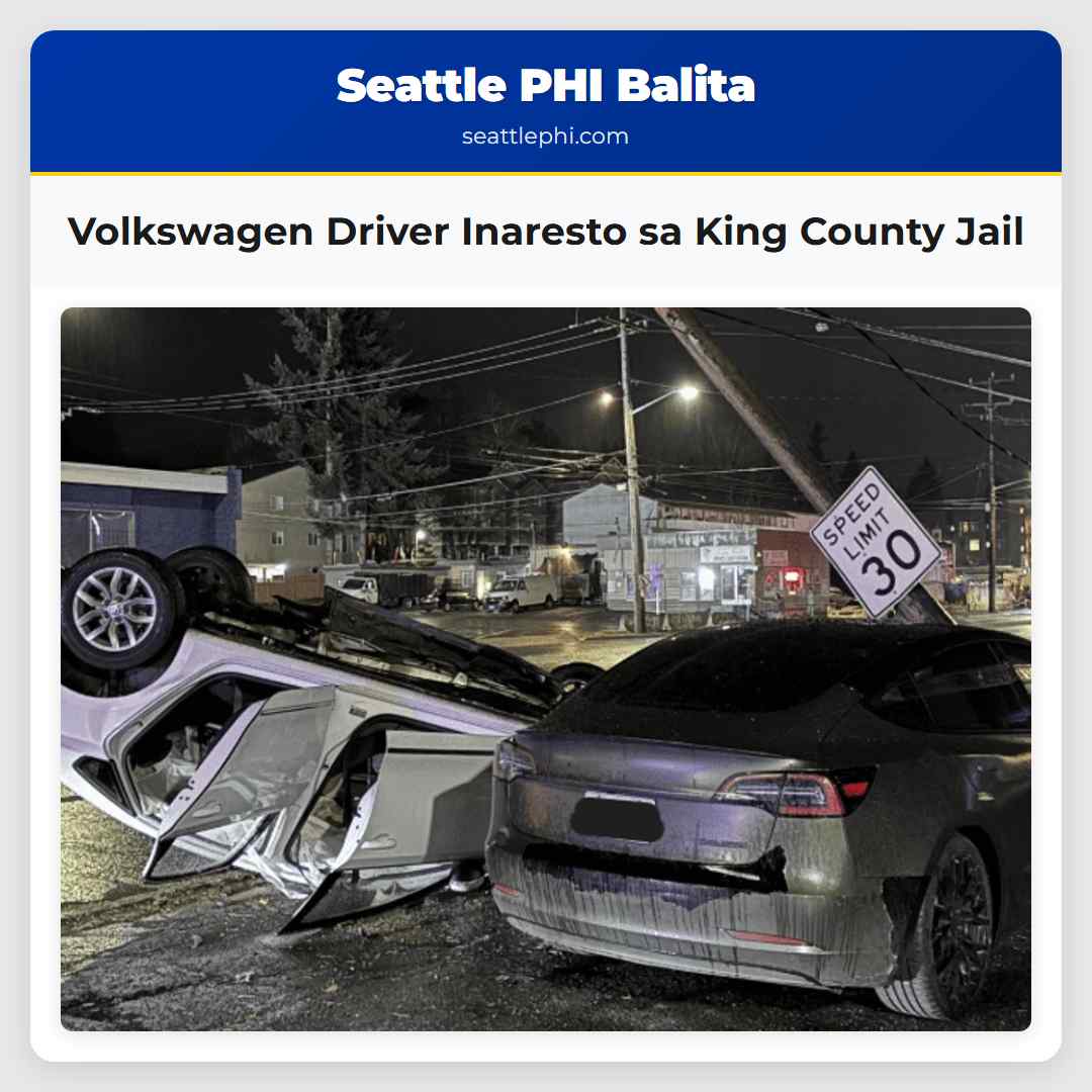 Volkswagen Driver Inaresto sa King County Jail