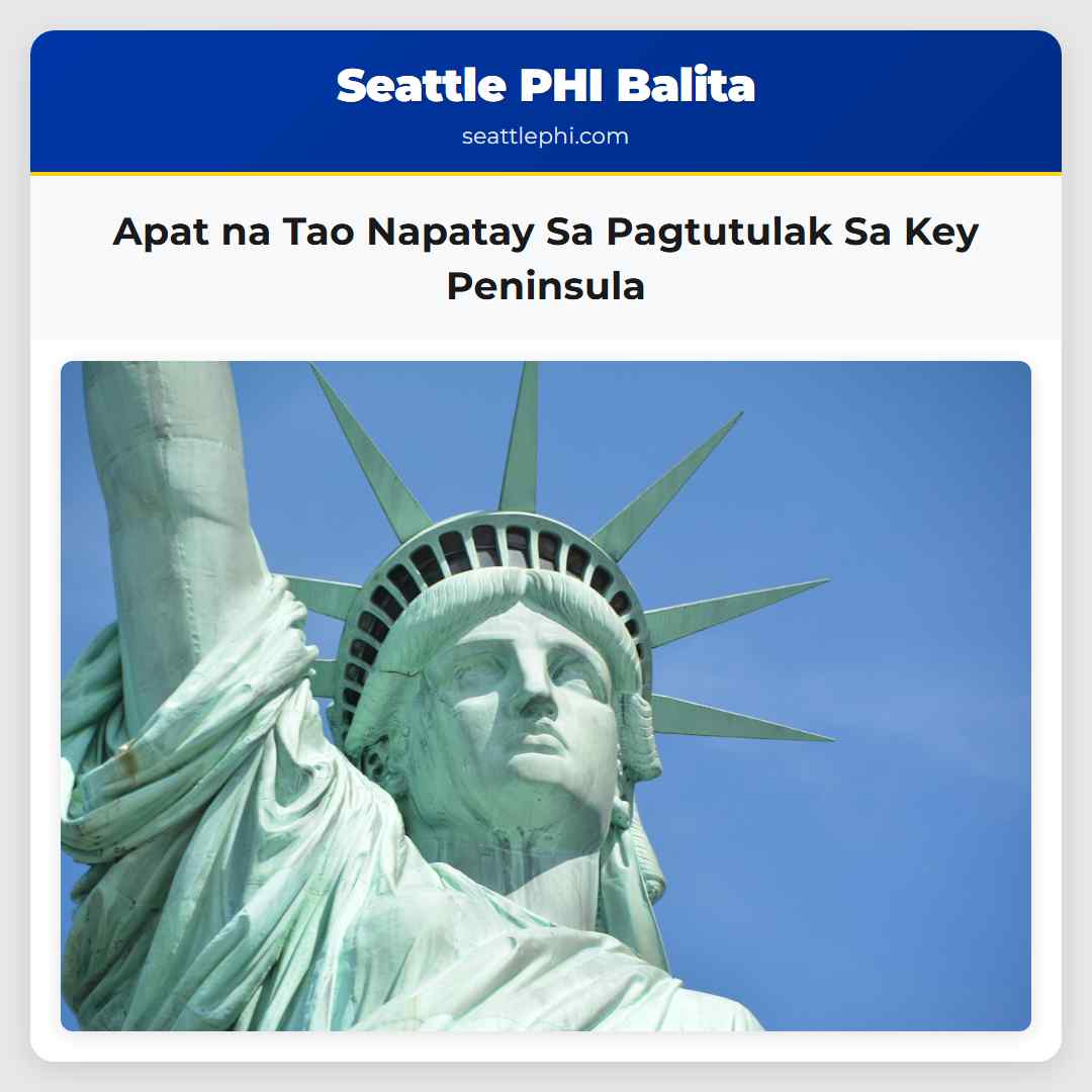 Apat na Tao Napatay Sa Pagtutulak Sa Key Peninsula