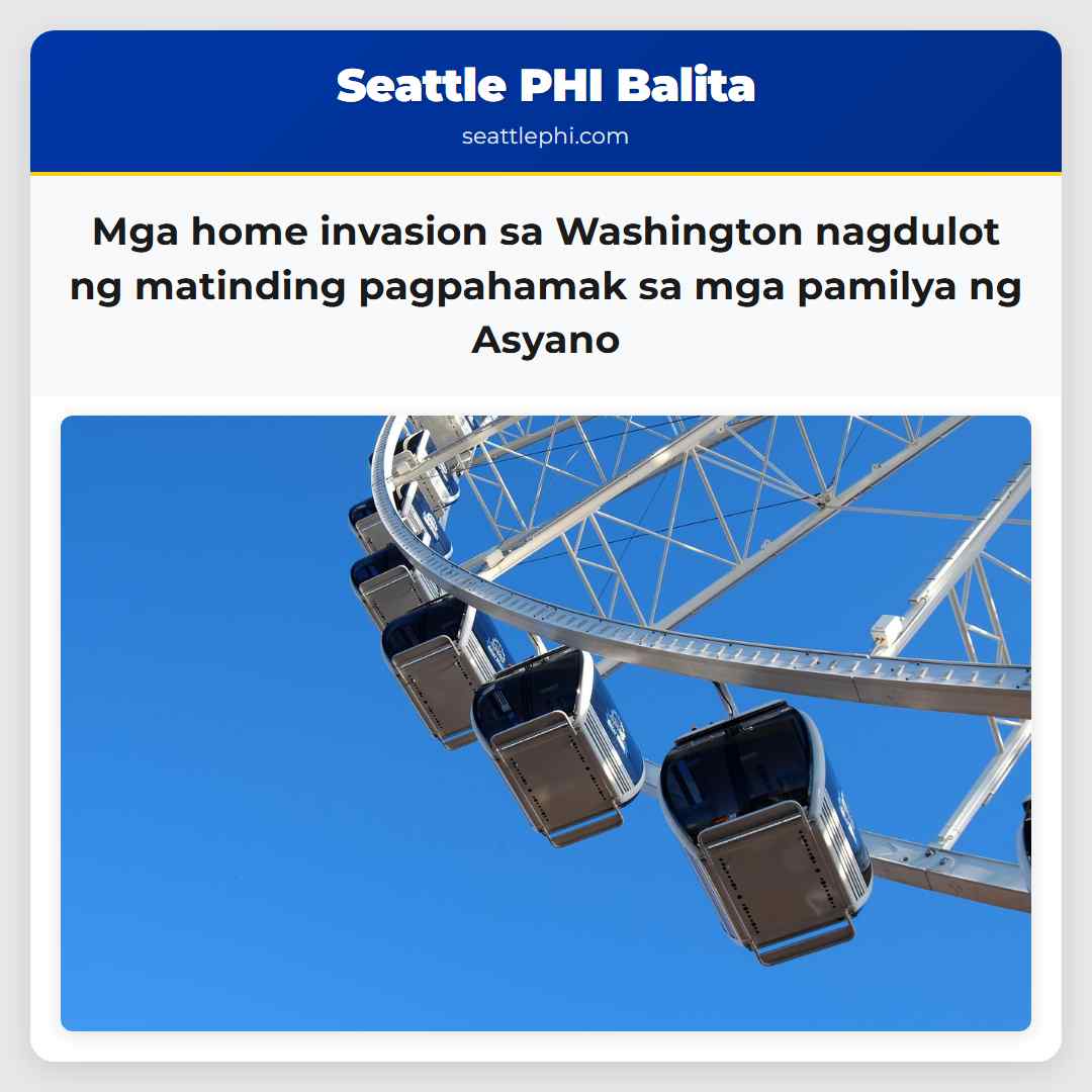 Mga home invasion sa Washington nagdulot ng