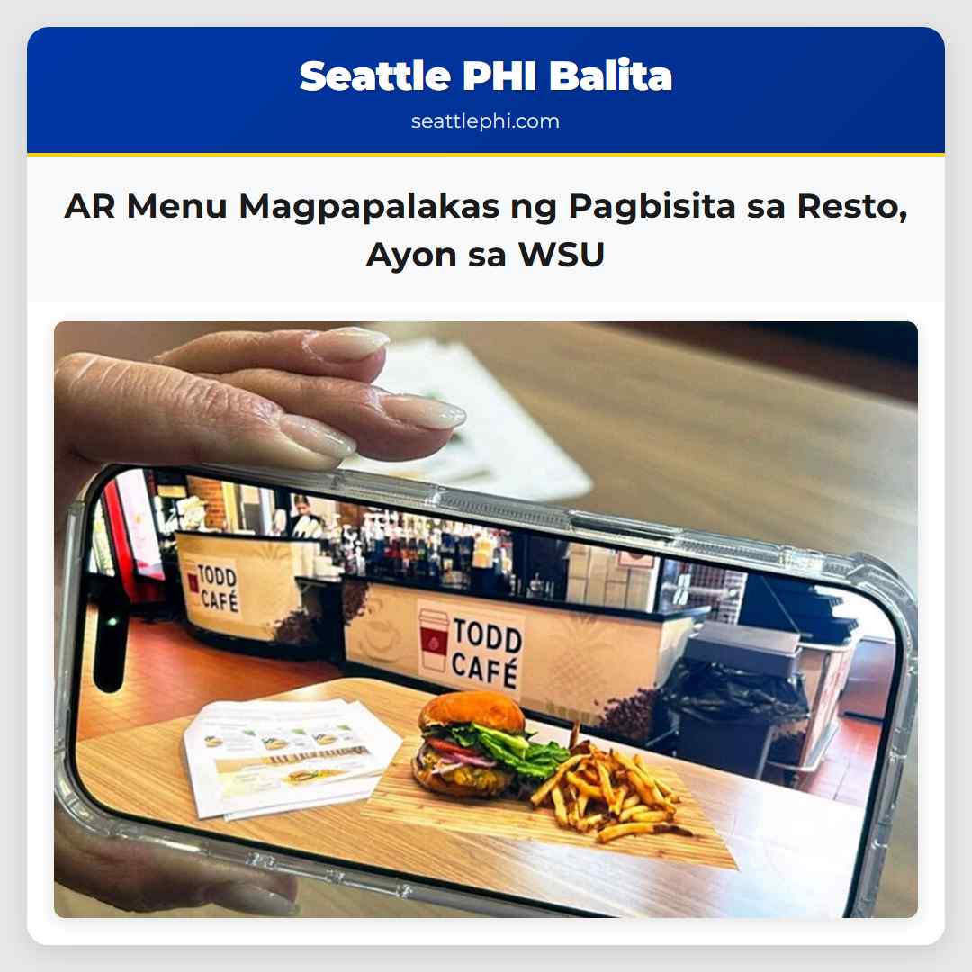 AR Menu Magpapalakas ng Pagbisita sa Resto, Ayon