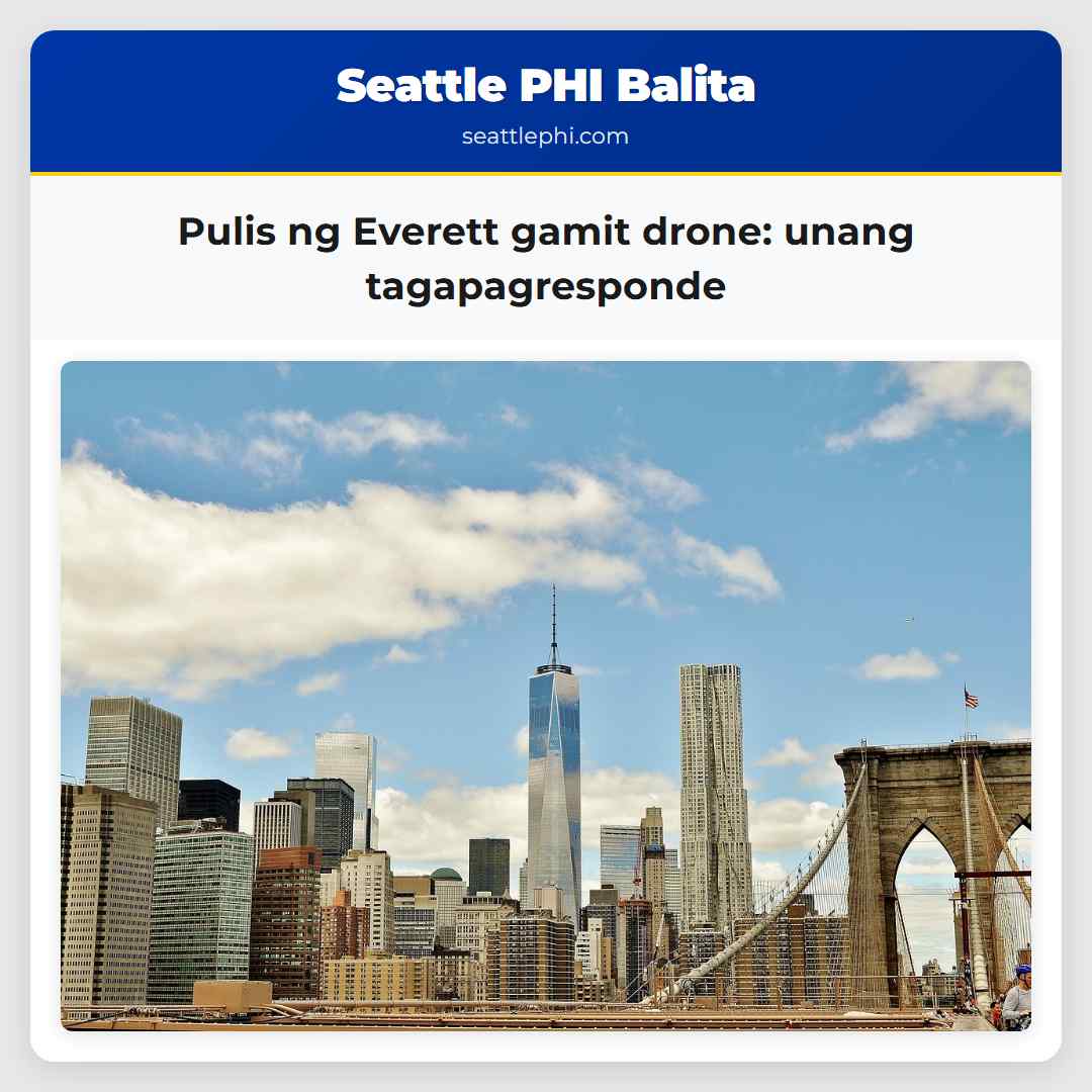 Pulis ng Everett gamit drone: unang