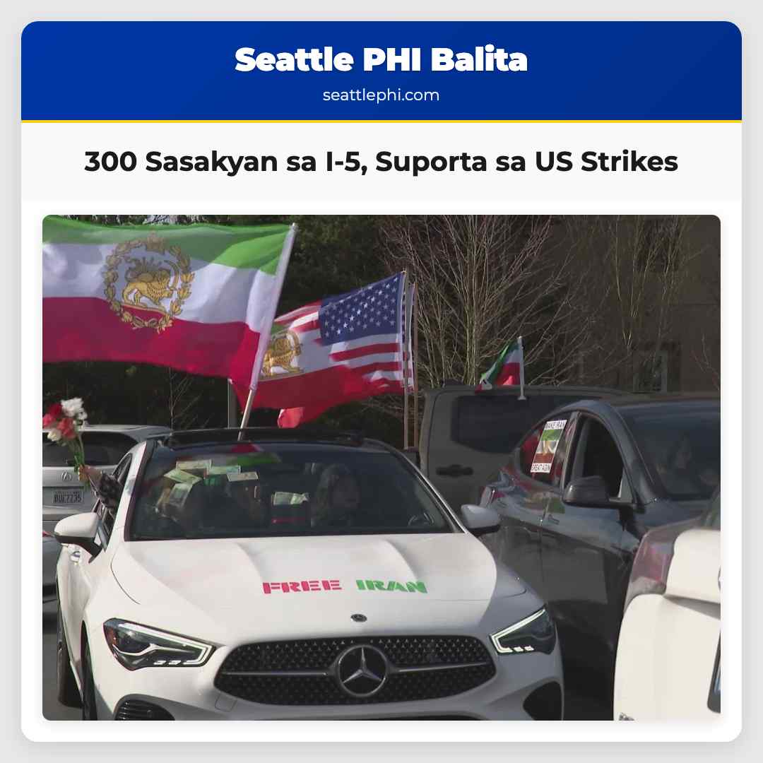 Mga 300 Sasakyan Sa I-5 Nagmumukadwala Sa Suporta Sa US Strikes