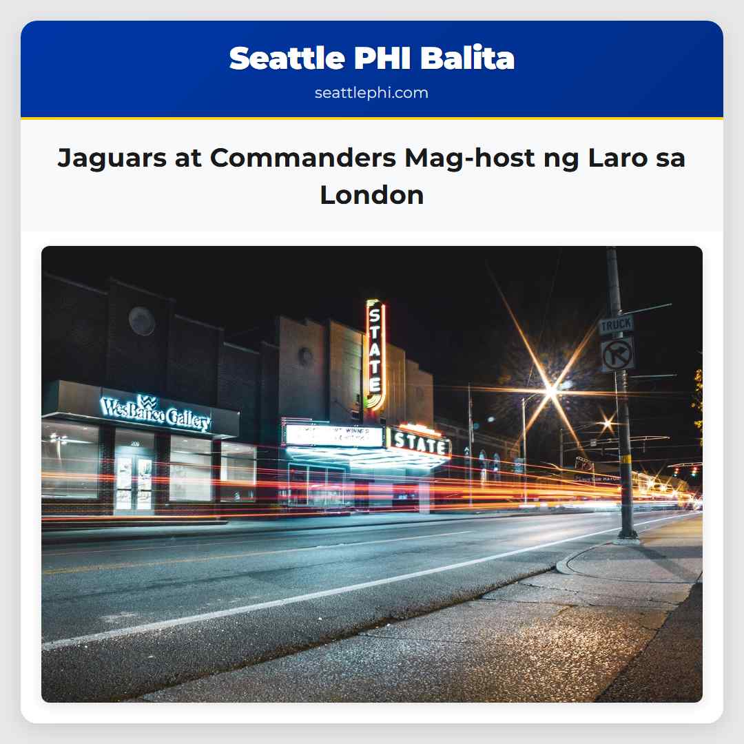 Jaguars at Commanders Mag-host ng Laro sa London