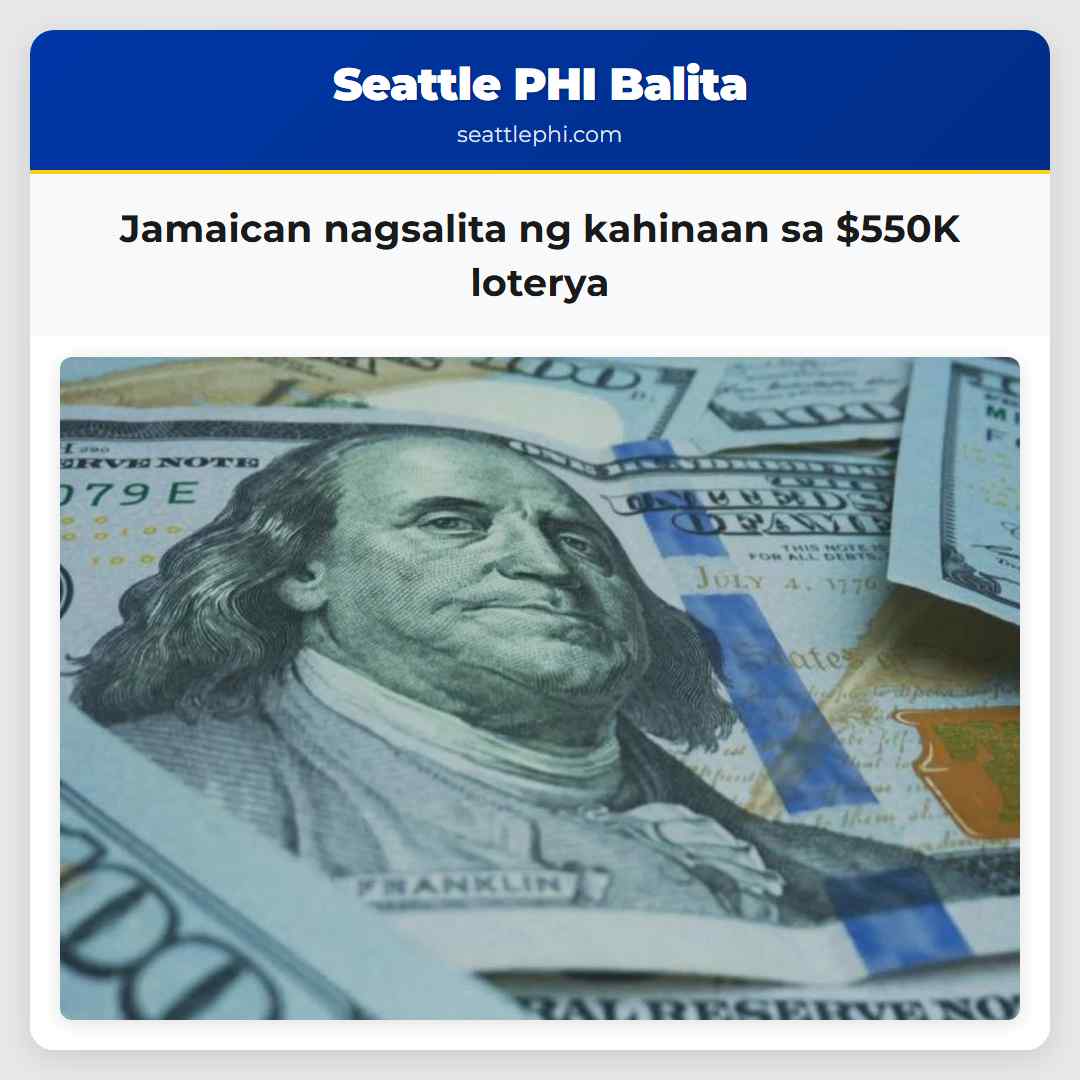 Jamaican nagsalita ng kahinaan sa $550K loterya