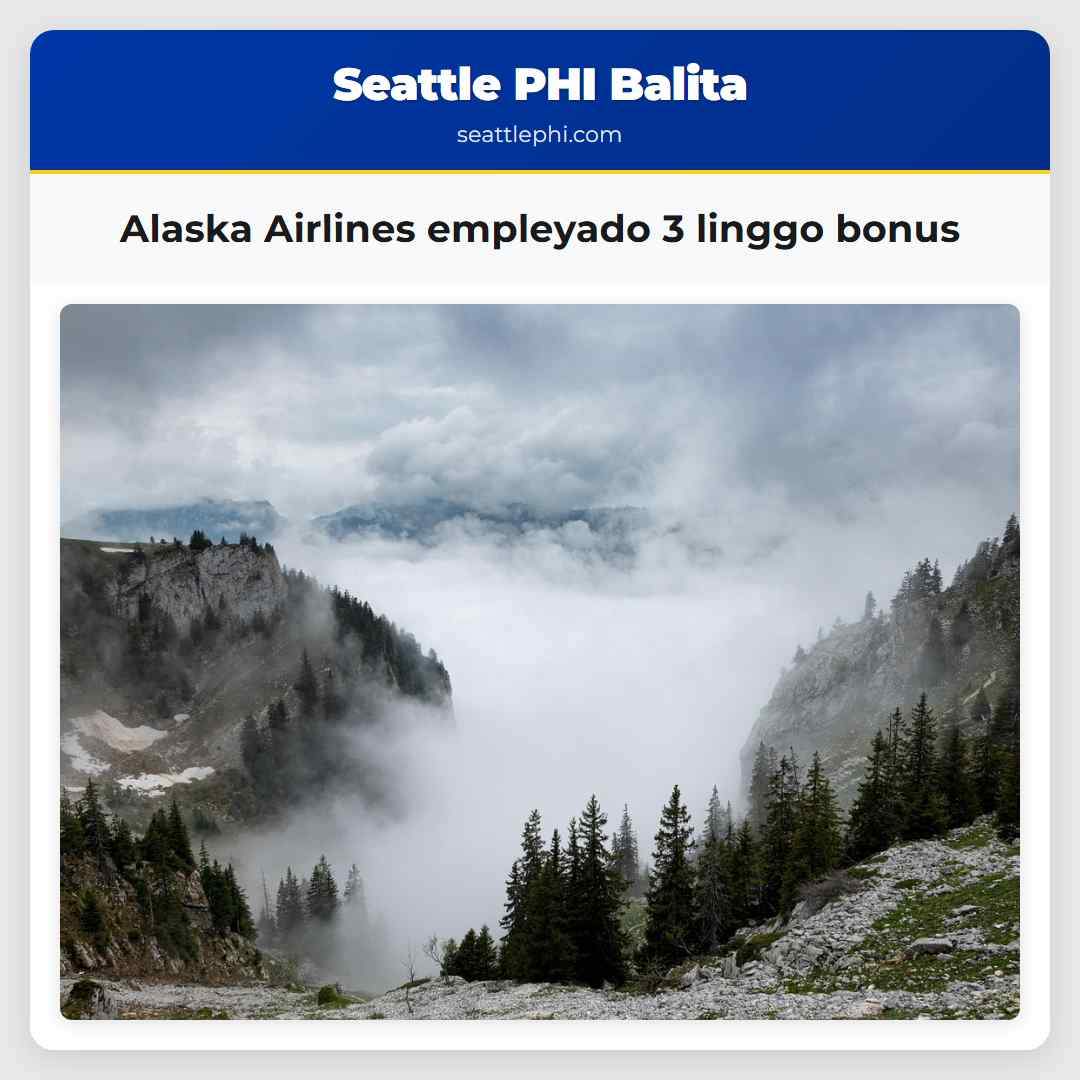 Alaska Airlines empleyado 3 linggo bonus