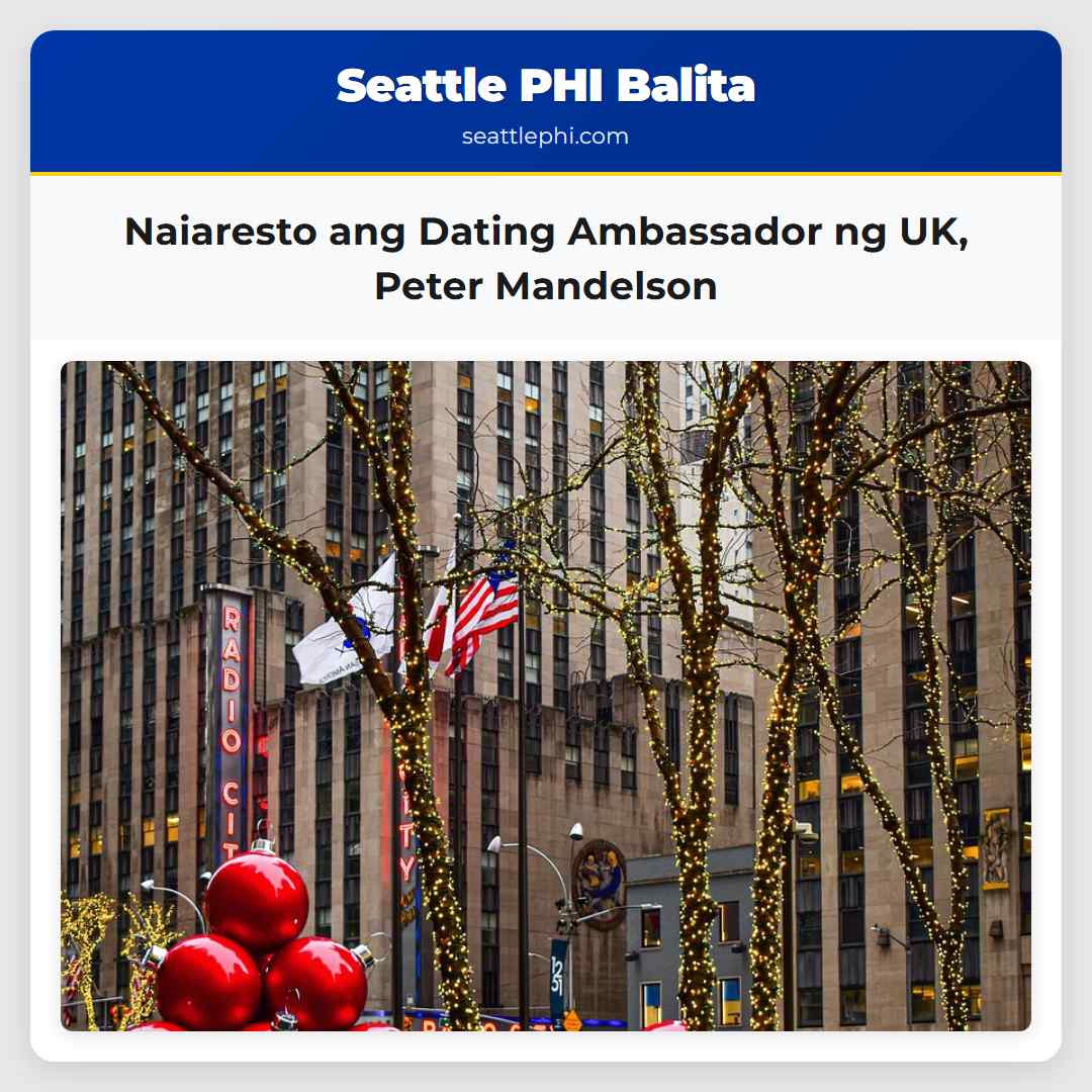 Naiaresto ang Dating Ambassador ng UK, Peter