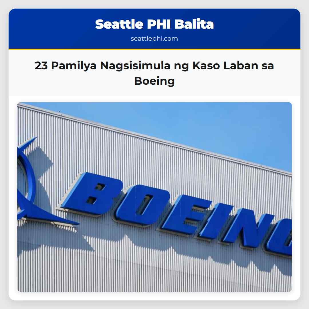 23 Pamilya Nagsisimula ng Kaso Laban sa Boeing