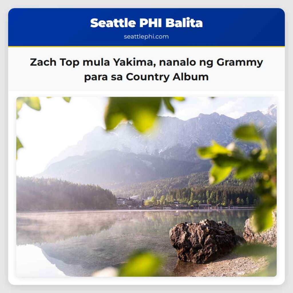 Zach Top mula Yakima, nanalo ng Grammy para sa