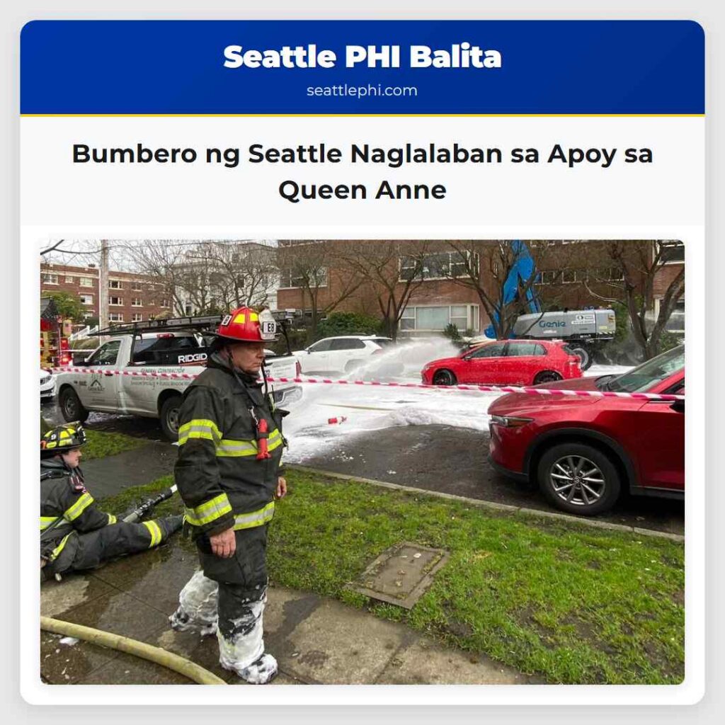 Bumbero ng Seattle Naglalaban sa Apoy sa Queen